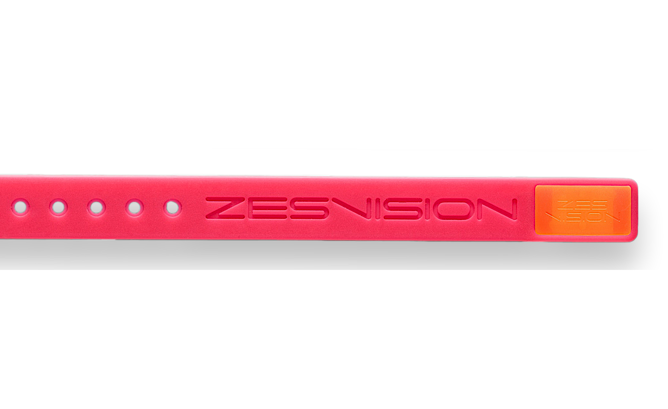 ZES Sports Armand - Armband magenta und Case orange