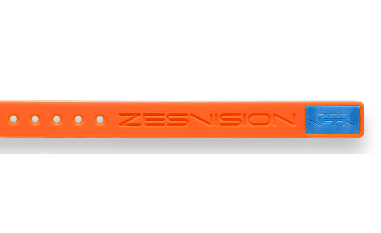 ZES Bodyguard Armand - Armband orange und Case blau