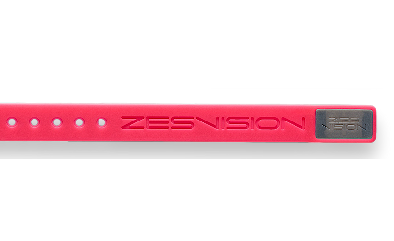 ZES Sports Bracelet - Bracelet magenta and Case grey