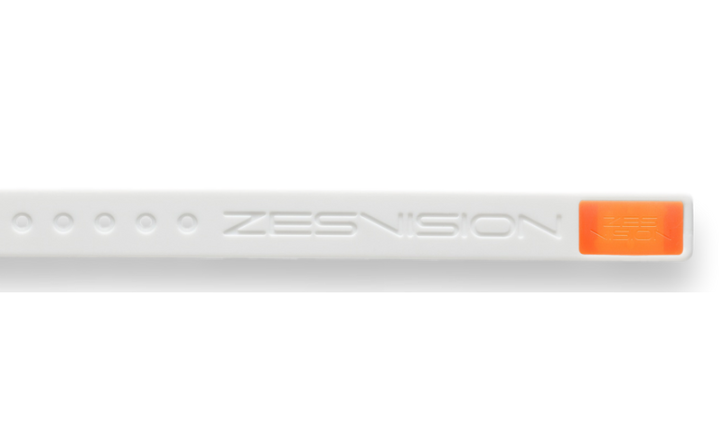 ZES Sports Bracelet - Bracelet white and Case orange