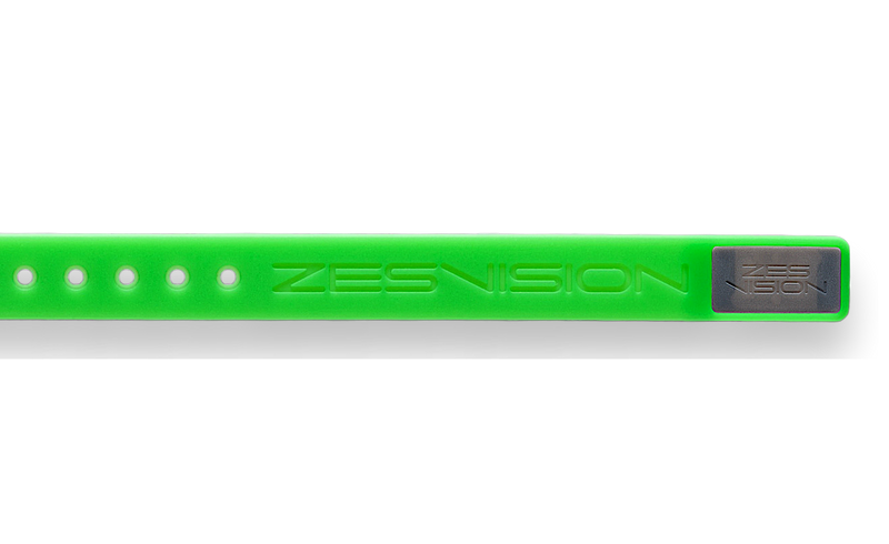 ZES Sports náramok - Náramok zelený a púzdro sivé