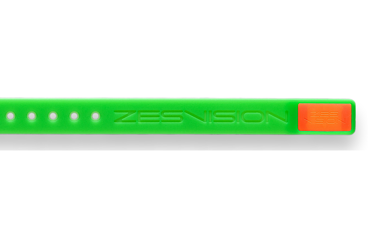 ZES Sports náramok - Náramok zelený a púzdro oranžové