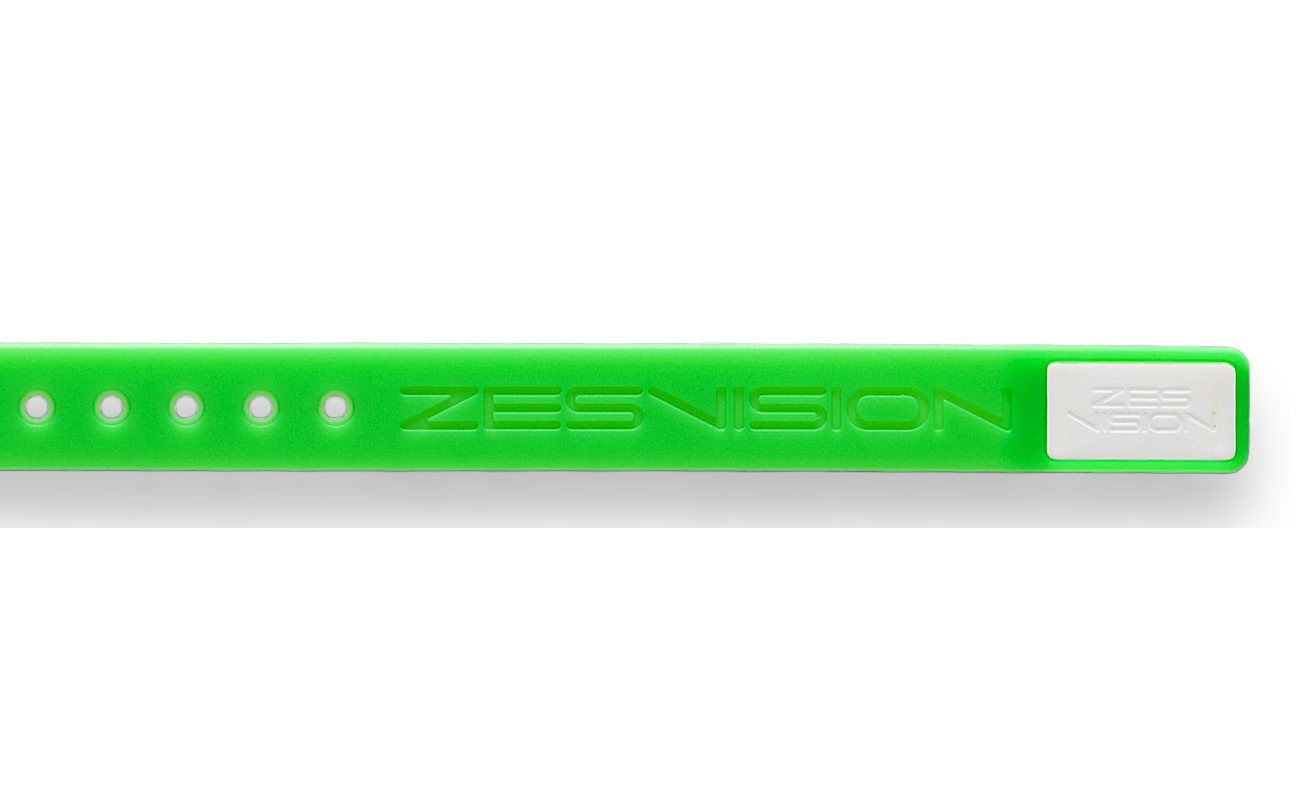 ZES Sports náramok - Náramok zelený a púzdro biele