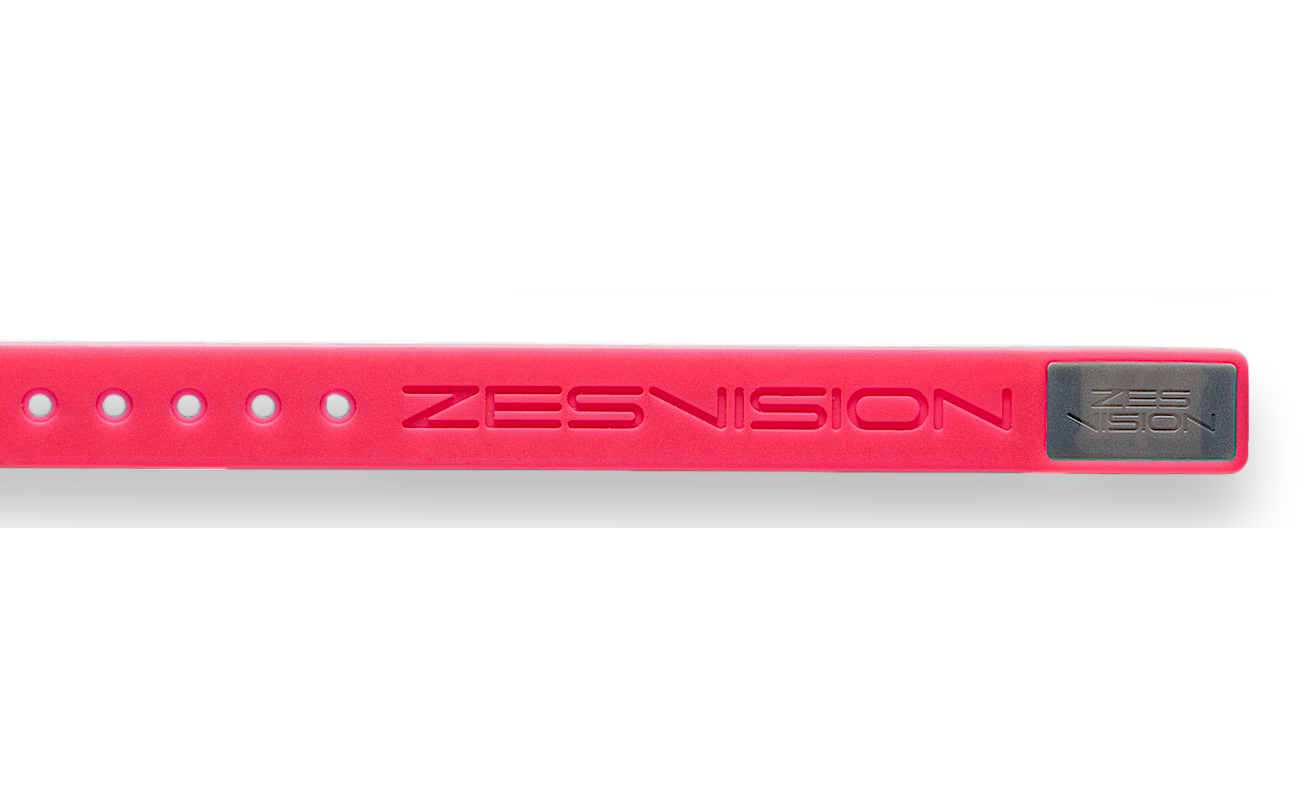ZES Sports náramok - Náramok ružový a púzdro sivé
