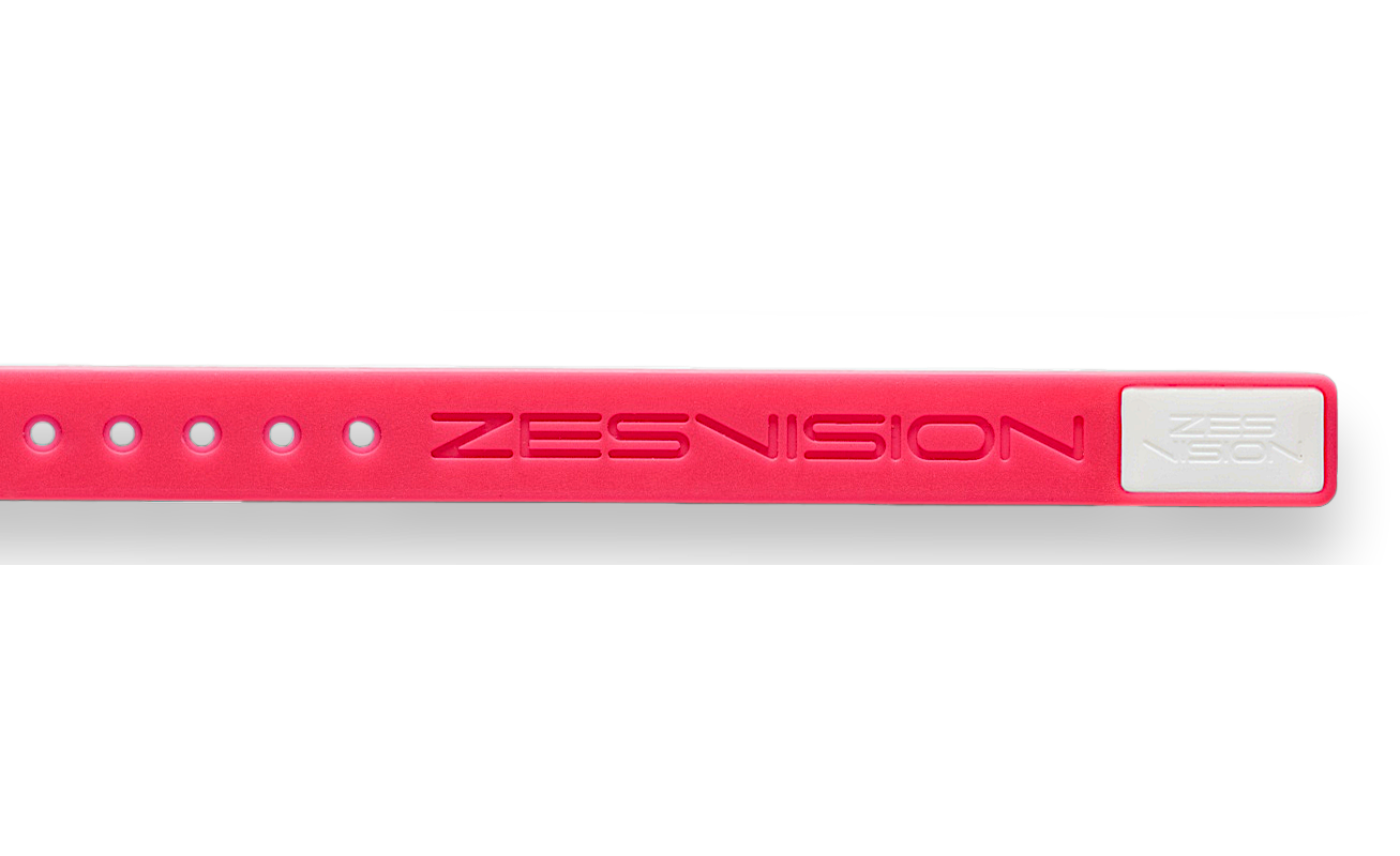 ZES Sports náramok - Náramok ružový a púzdro biele