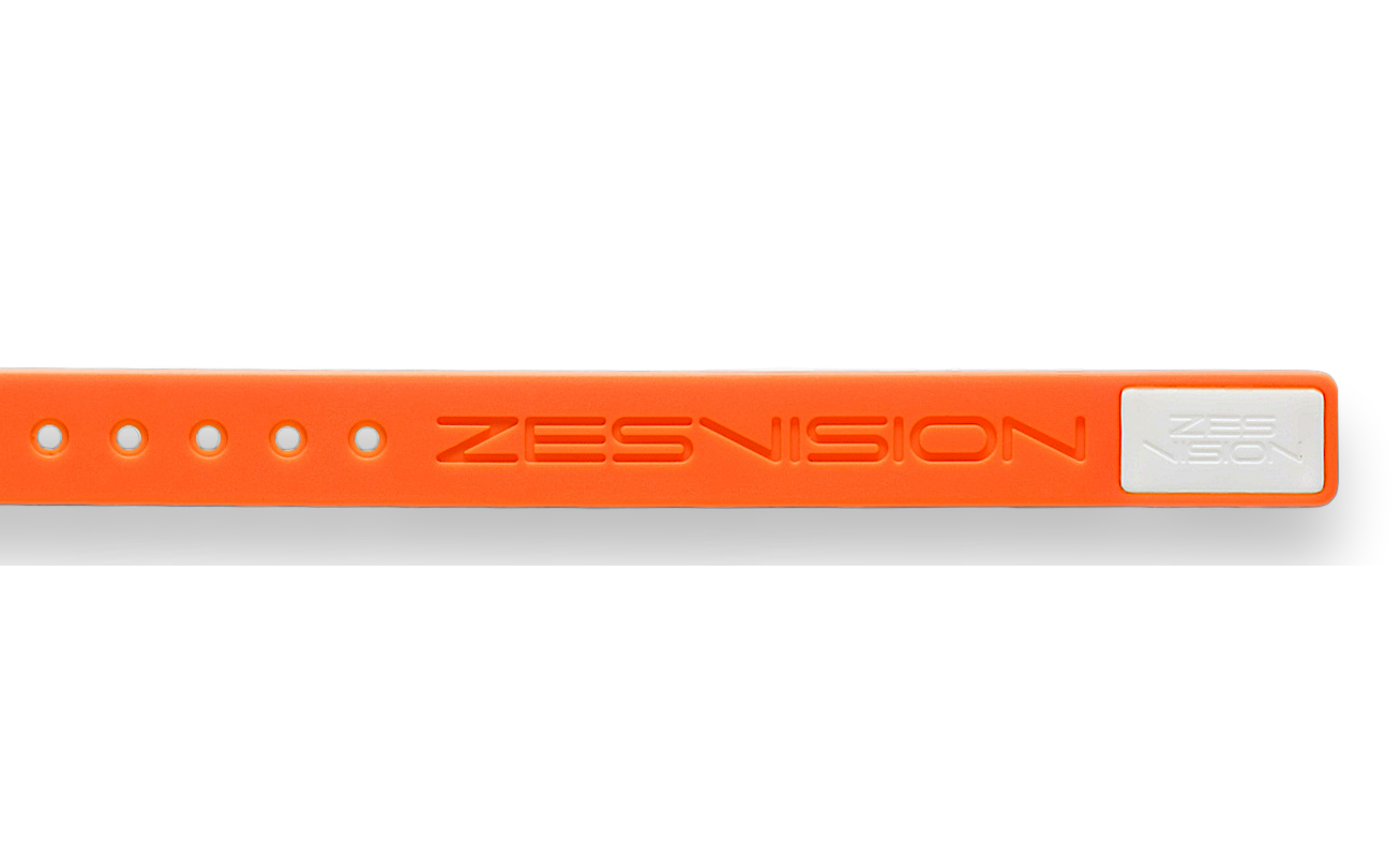 ZES Sports náramok - Náramok oranžový a púzdro biele